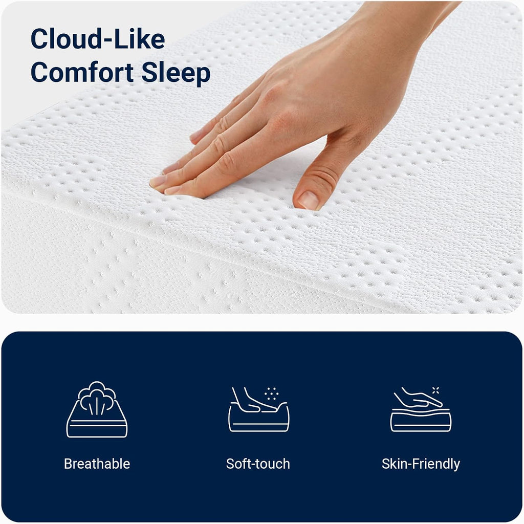 Avenco Queen Mattress, 12 Inch Queen Size Mattresses with Gel Memory Foam for Cool Night & Pressure Relief, Bed Mattress in a Box Medium Plush Feel Colchones with Motion Isolating