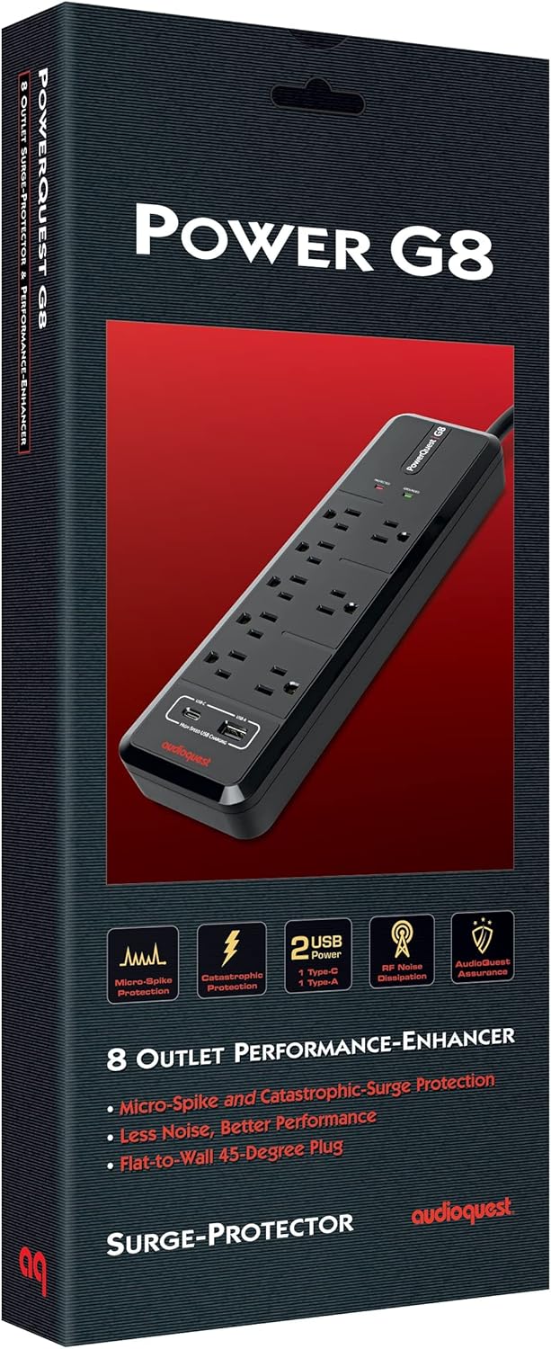 Samsung QN50QN90FAFXZA 50 Inch Neo QLED 4K QN90F Vision AI Smart TV with an AudioQuest G8 8-Outlet USB-A/USB-C AC Power Surge Protector (2025)