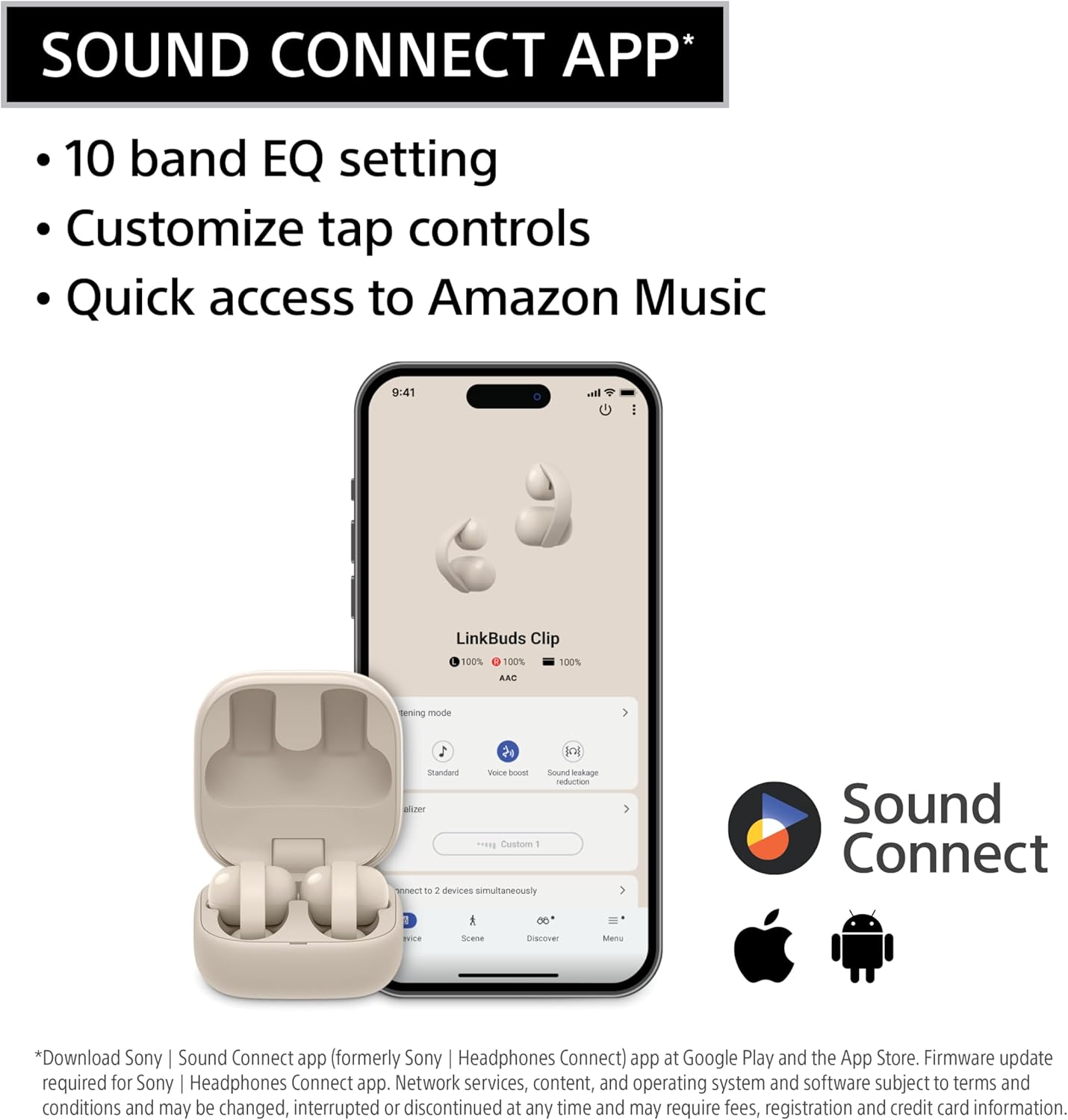 Sony LinkBuds Clip Open-Ear Truly Wireless Earbuds, Comfortable & Secure Fit, Lightweight Clip-On Design, Touch Controls, Ambient Sound Awareness, Water Resistant, Up to 37 Hrs of Playback, Black