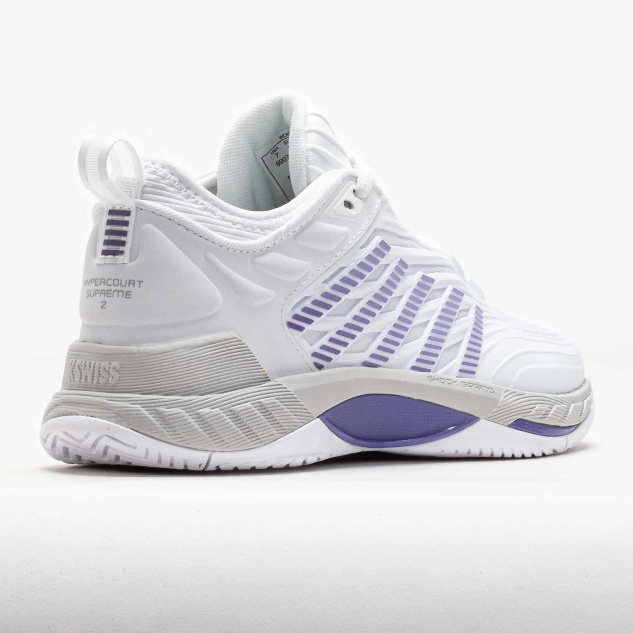 K-Swiss Hypercourt Supreme 2 Women's White/Lunar Rock/Purple Haze