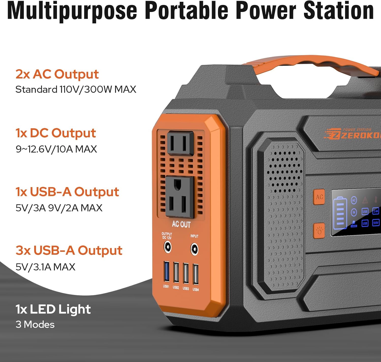 Portable Solar Generator 300W Power Station with Foldable 60W Solar Panel  Portable Power Bank 65W with DC AC Outlet 110V for Laptop Smart Device Home RV Outdoor Hiking Camping Adventure