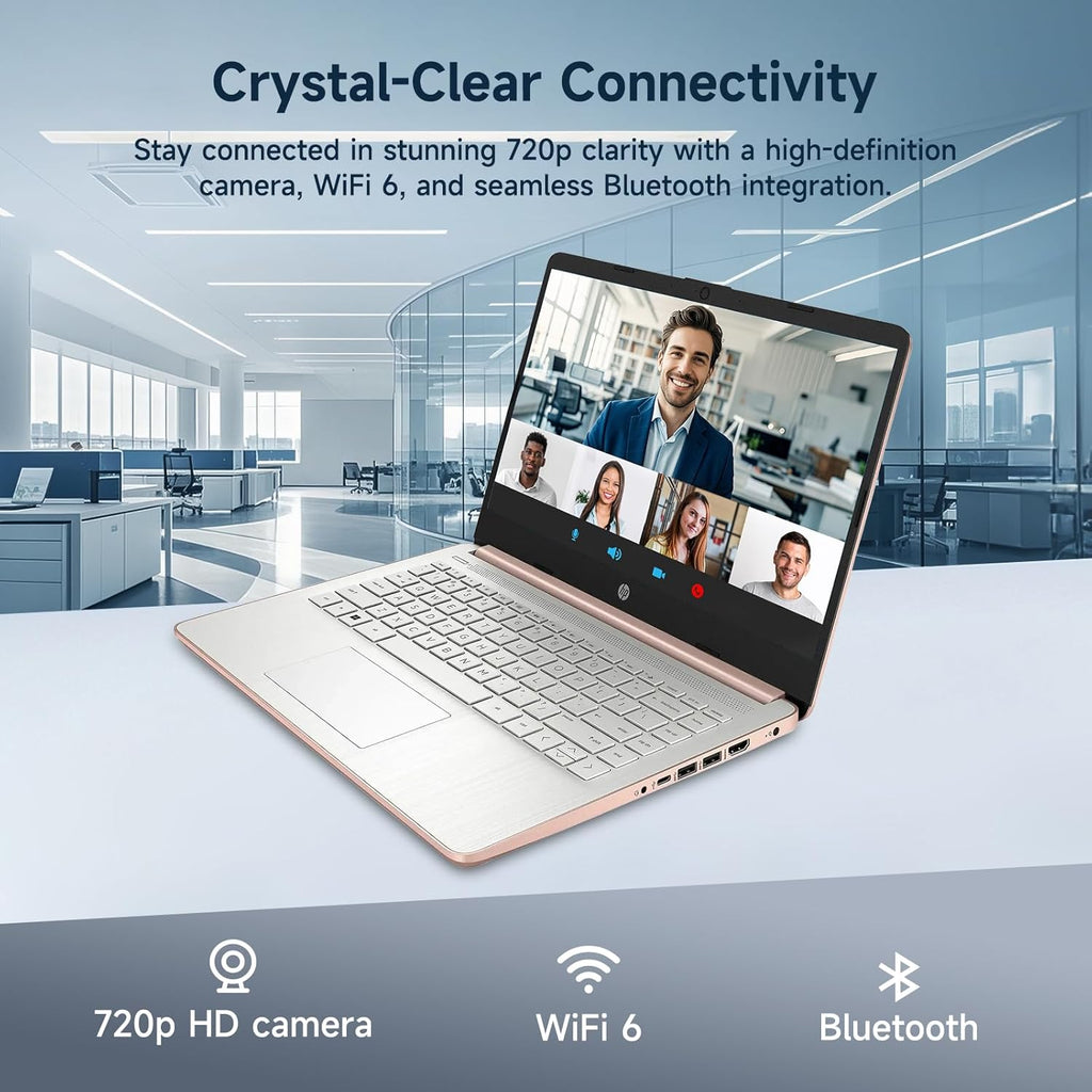 HP 14 inch Student Laptop Office 365  Quad-Core Processor(Beat i3-1115G4)  16GB RAM 256GB Storage (128GB UFS+128GB SD Card)  Laptop for College Students and Business Home with Wi-Fi 6 HD Webcam Win11