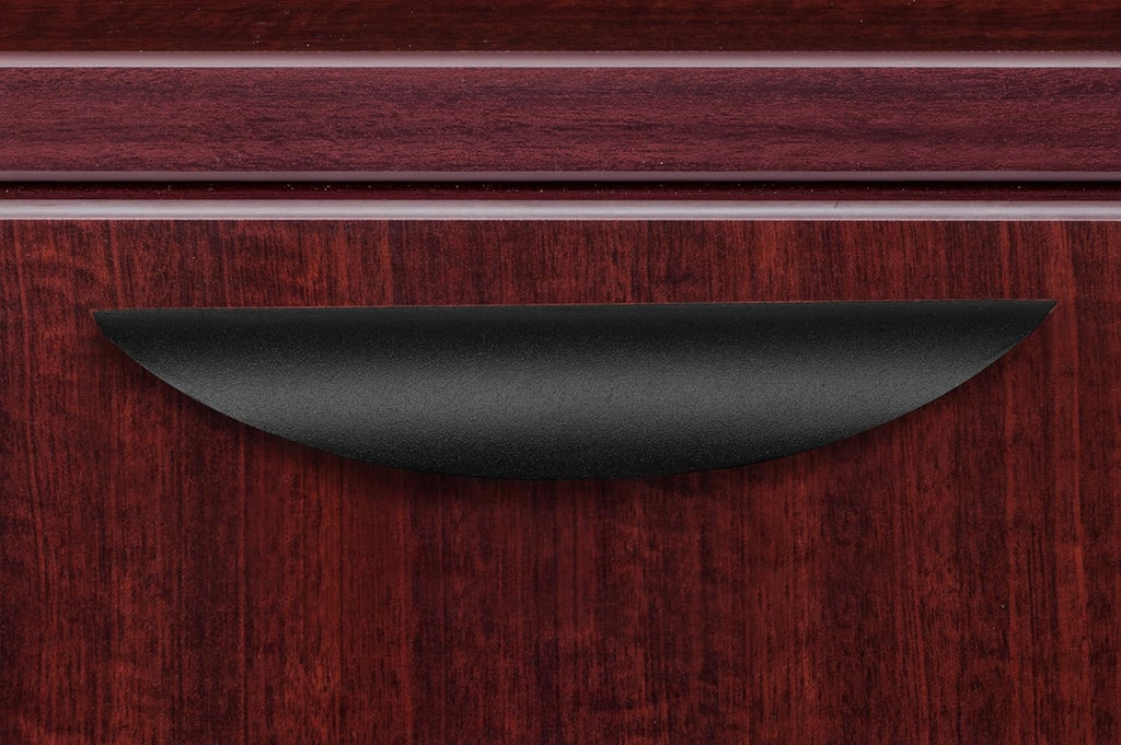 Regency Legacy Stand Up Lateral File/ 3 Storage Cabinet Quad with Bookcase End- Mahogany