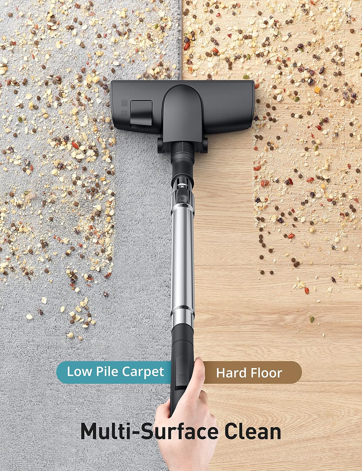 Aspiron Canister Vacuum, Upgraded 1600W Bagless Canister Vacuum Cleaner, Auto Cord Rewind, H13 HEPA Filter, 3.7Qt Large Capacity, 5 Tools for Hard Floors, Carpet, Pet, Upholstery, Tiles, Violet