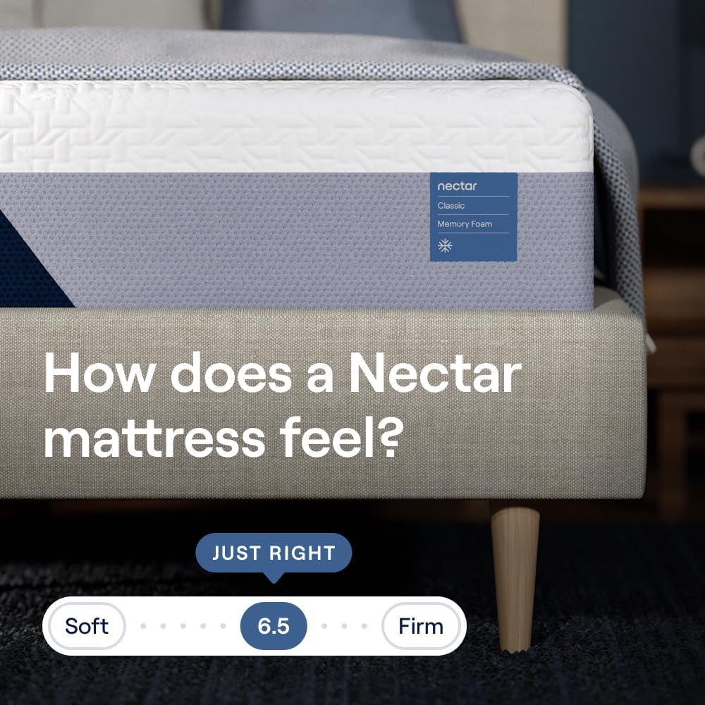 Nectar Classic 12” Full Mattress - Medium Firm - Contouring Memory Foam - Cooling Top Layer - Back Pain Relief - Mattress in a Box - 365-Night Trial & Forever Warranty