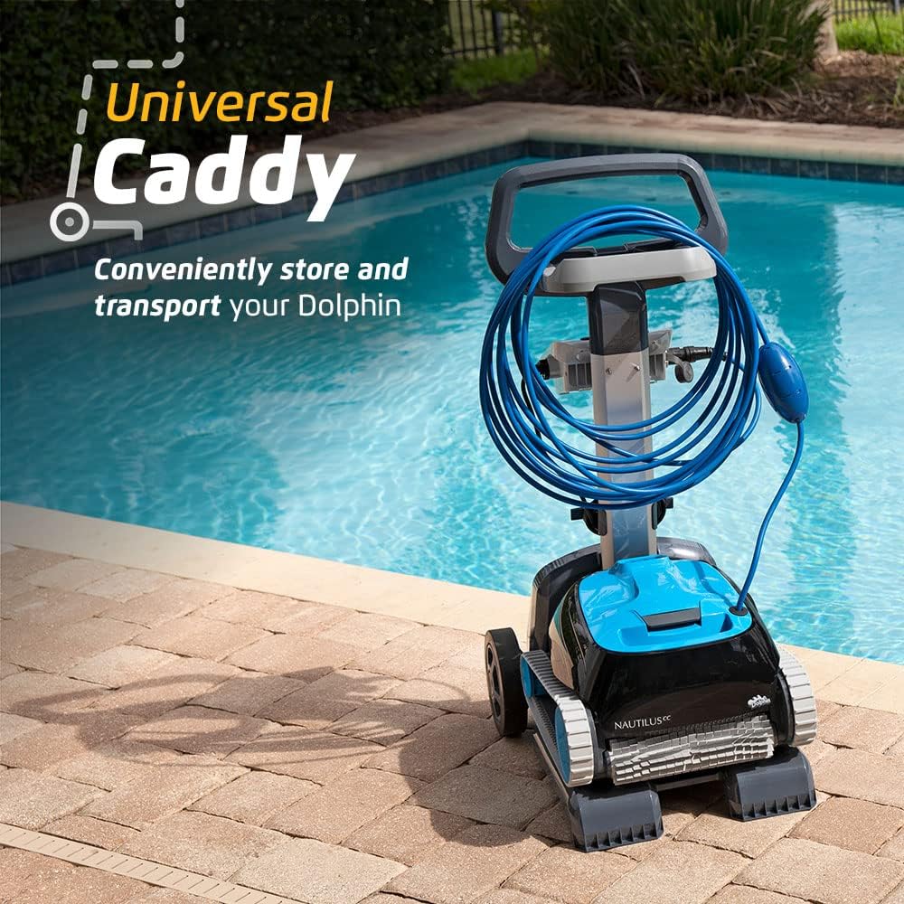 Dolphin Nautilus CC Automatic Robotic Pool Vacuum Cleaner Includes Caddy and Classic Cover for Storage and Protection  Ideal for In-Ground Pools up to 33 FT in Length