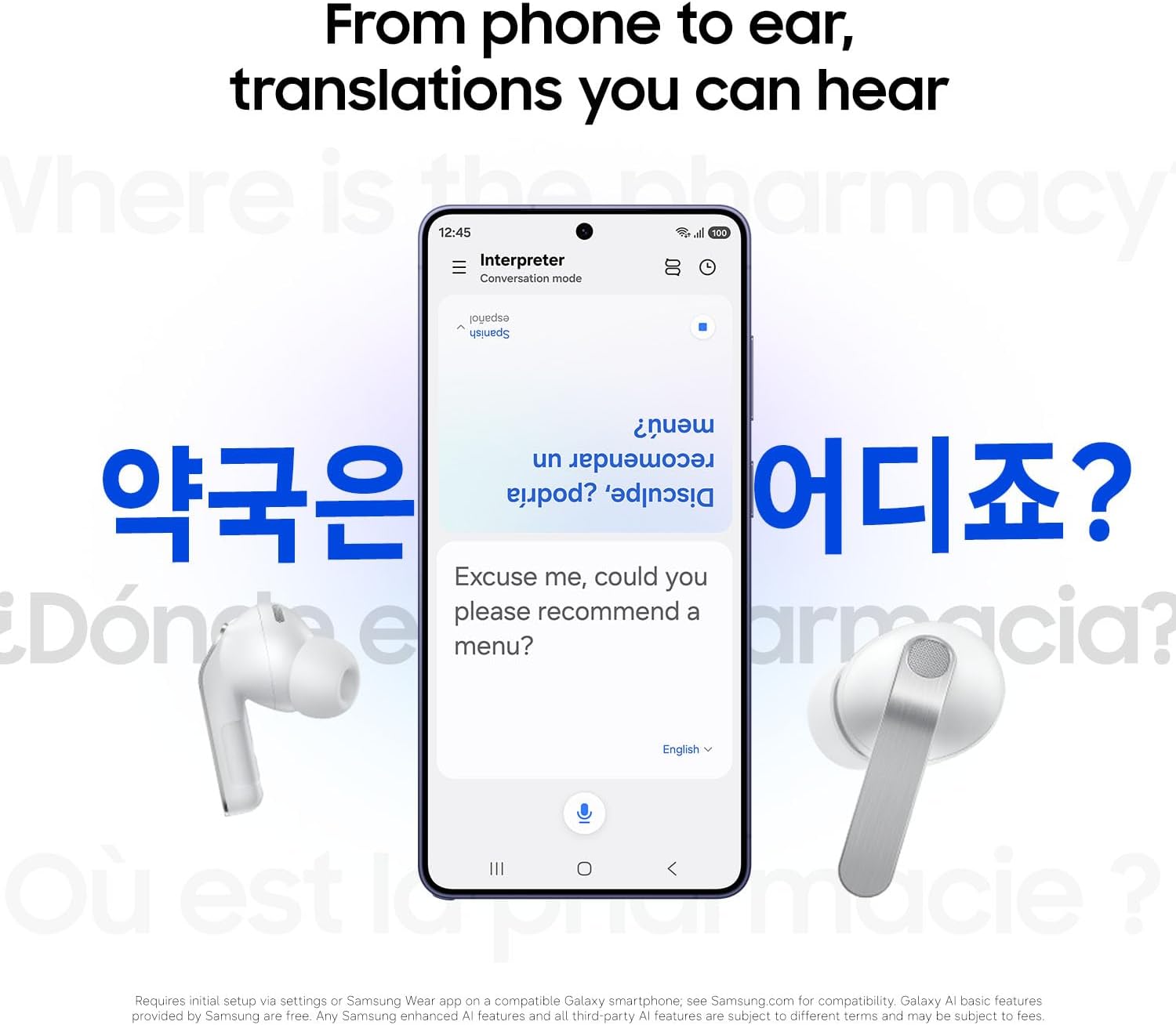 Samsung Galaxy Buds 4 Pro (2026) AI True Wireless Bluetooth Earbuds  Hi-Res Audio  2-Way Speaker  ANC 2.0  Optimized Comfort  IP57  Live Translation  White US Version  2 Yr Warranty