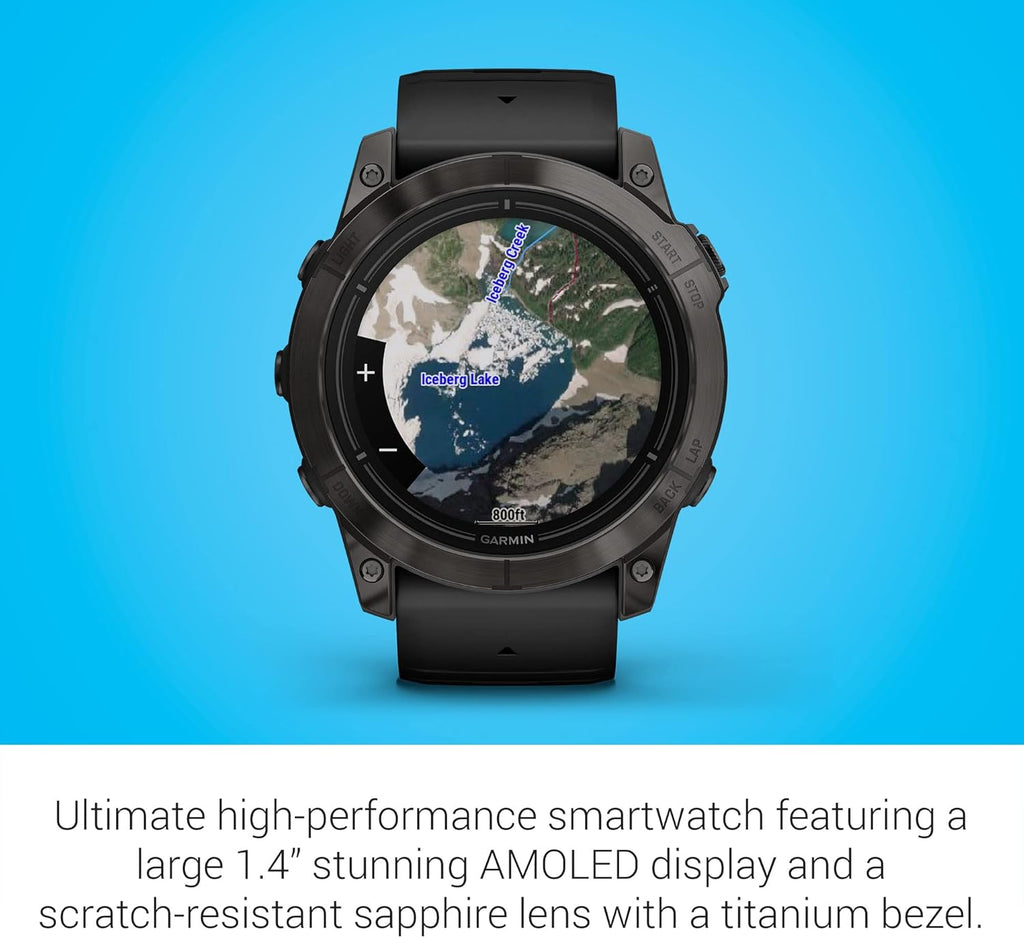 Garmin epix Pro (Gen 2) Sapphire Edition  51mm  High Performance Smartwatch  Advanced Training Technology  Built-in Flashlight  Black