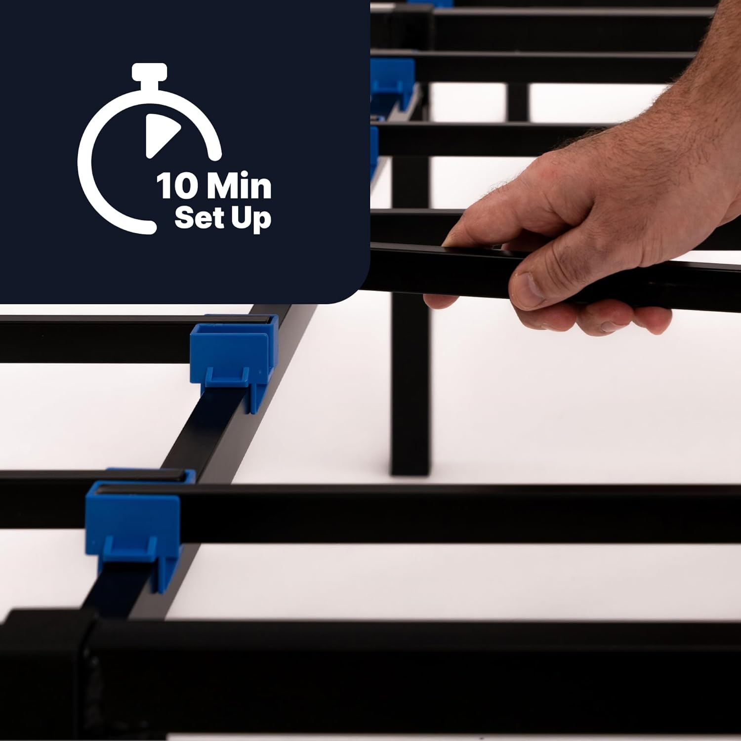 GhostBed Ultimate 11 Inch Memory Foam Mattress with Metal Platform Bed Frame Foundation with Slat Support Bundle - Firm Feel - CertiPUR-US Certified - Twin XL