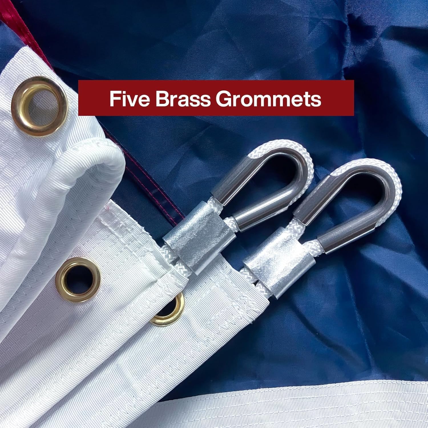 American Flag 15x25 ft TearProof Series Heavy Duty Tough Spun Polyester USA Flags High Wind Embroidered Stars  6 Brass Grommets  Sewn Stripes  Vibrant Colors Outdoor USA Flag  United States Country Flags