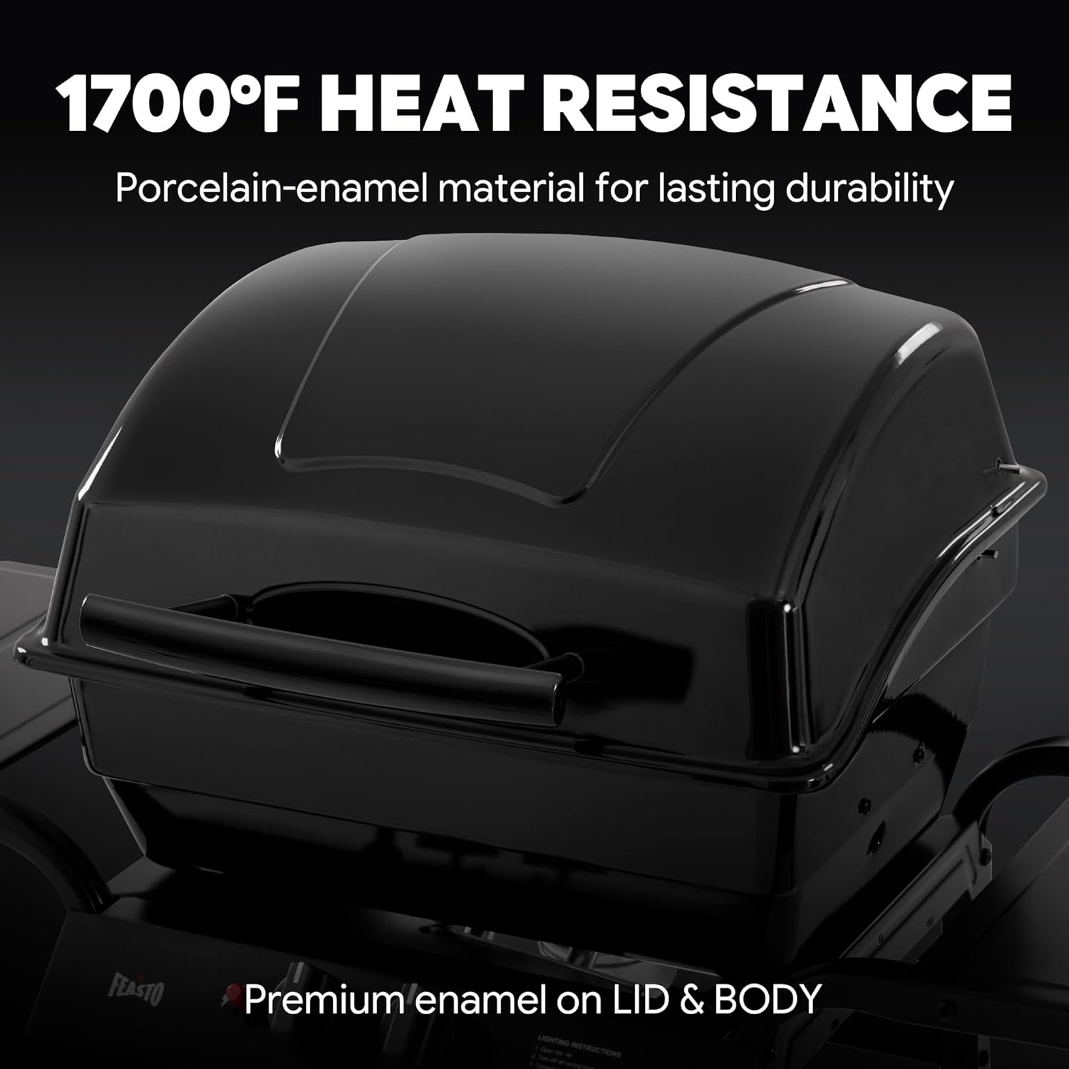2 Burner Propane Gas Grill with 26 500 BTUs Output  Porcelain-Enamel Main Body and Lid  Propane BBQ Grill with Warming Rack & Side Tables for Patio  Backyard  Poolside Gatherings