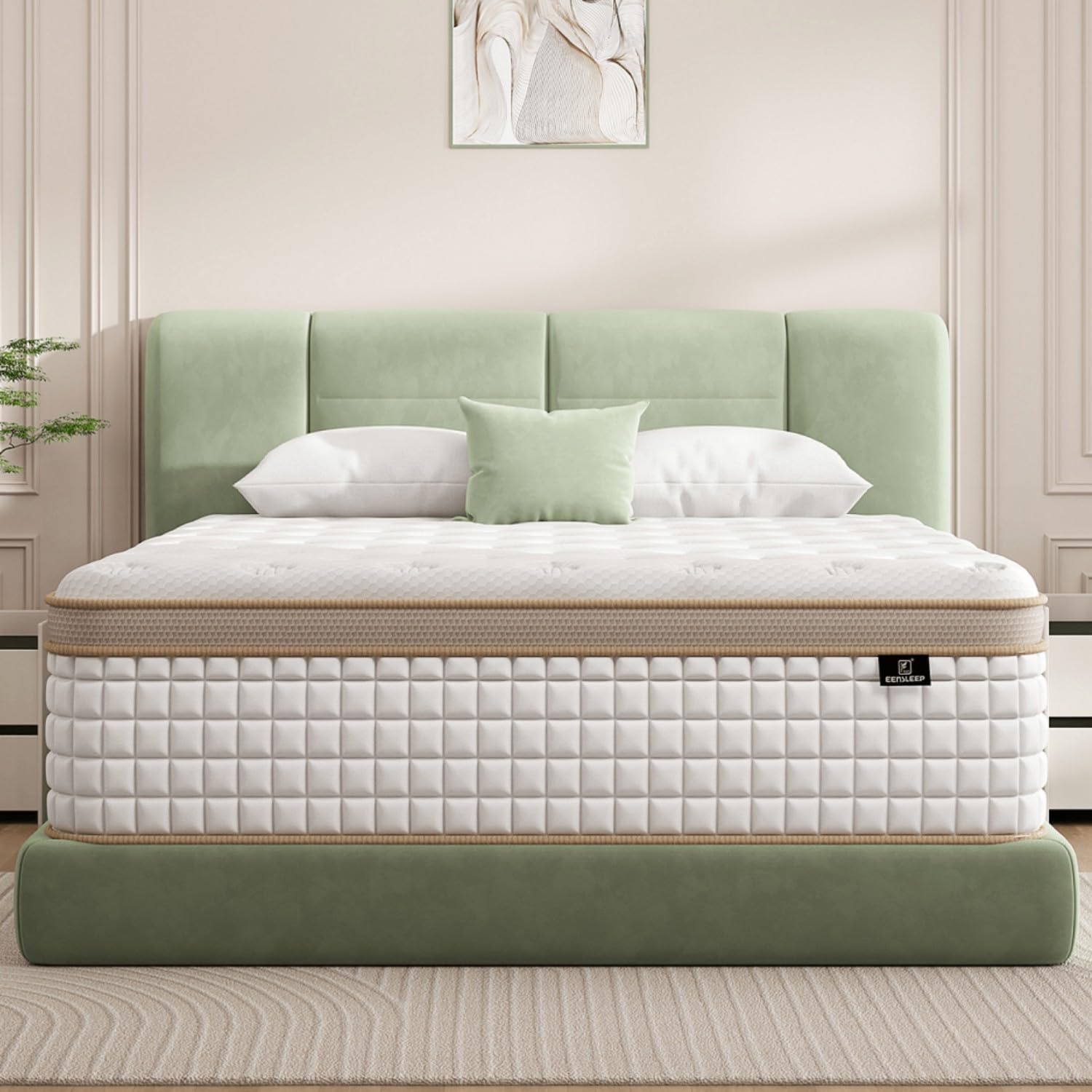 California King Mattress, Enhanced 12 Inch Cal King Mattress in a Box, Gel Memory Foam Independent Pocket Springs, Medium Firm, Pressure Relief, Strong Edge Support, 365-Night Trial, CertiPUR-US