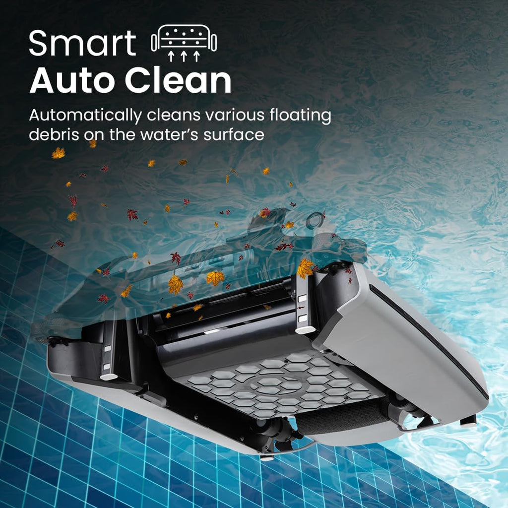 Betta SE Plus - Solar-Powered Robotic Pool Skimmer with 24/7 Continuous Cleaning Power  Dual Charging Options  Twin Salt Chlorine Tolerant Motors  and Shallow Water Safeguard