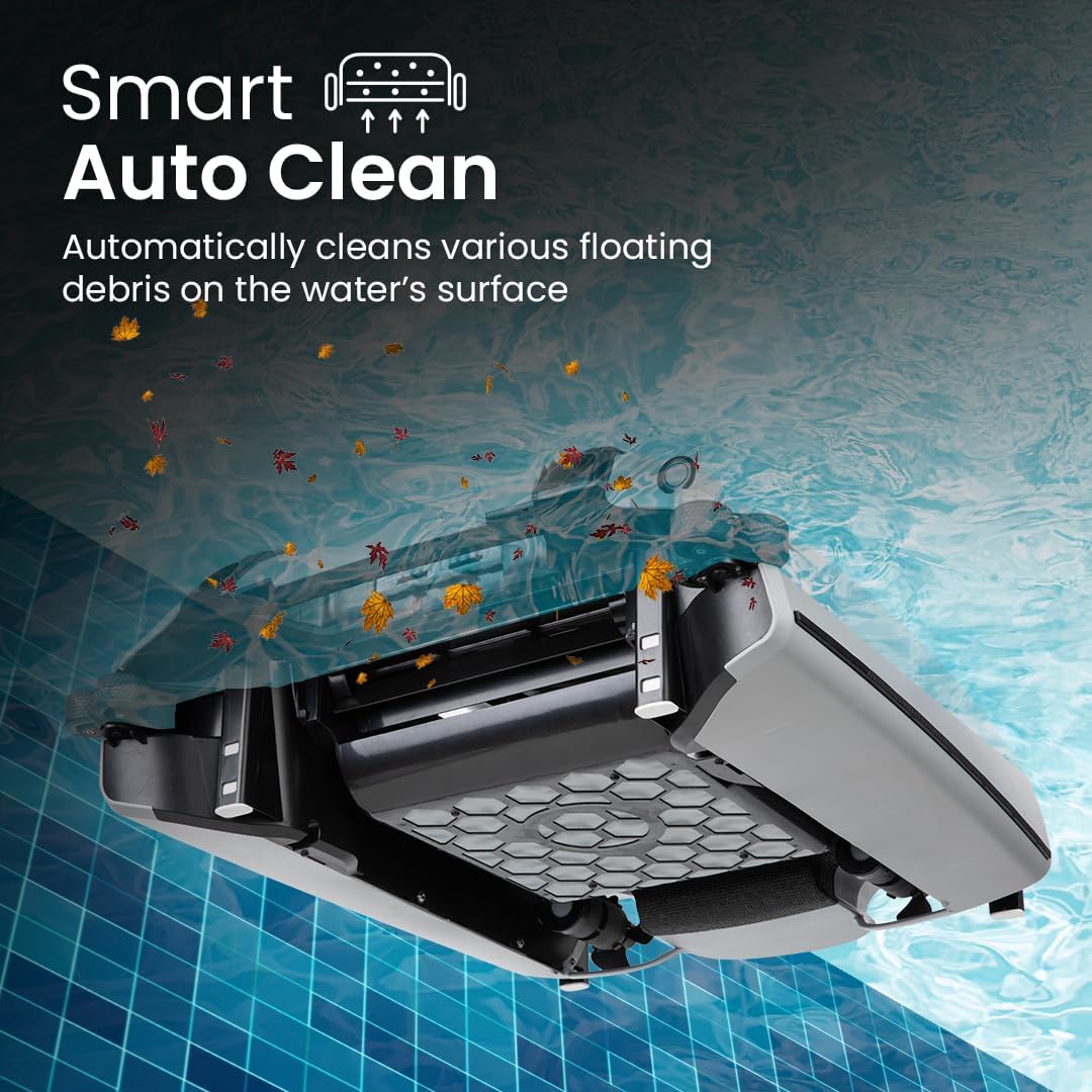 Betta SE Plus - Solar-Powered Robotic Pool Skimmer with 24/7 Continuous Cleaning Power  Dual Charging Options  Twin Salt Chlorine Tolerant Motors  and Shallow Water Safeguard