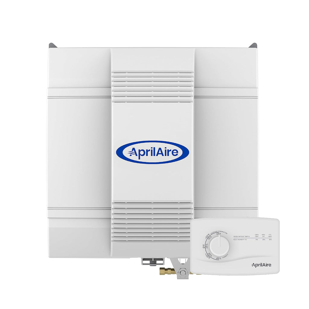 AprilAire 700M Whole-House Fan Powered Humidifier, Manual Control, Large Capacity, Up to 5,300 Sq. Ft., 18GPD, Gray