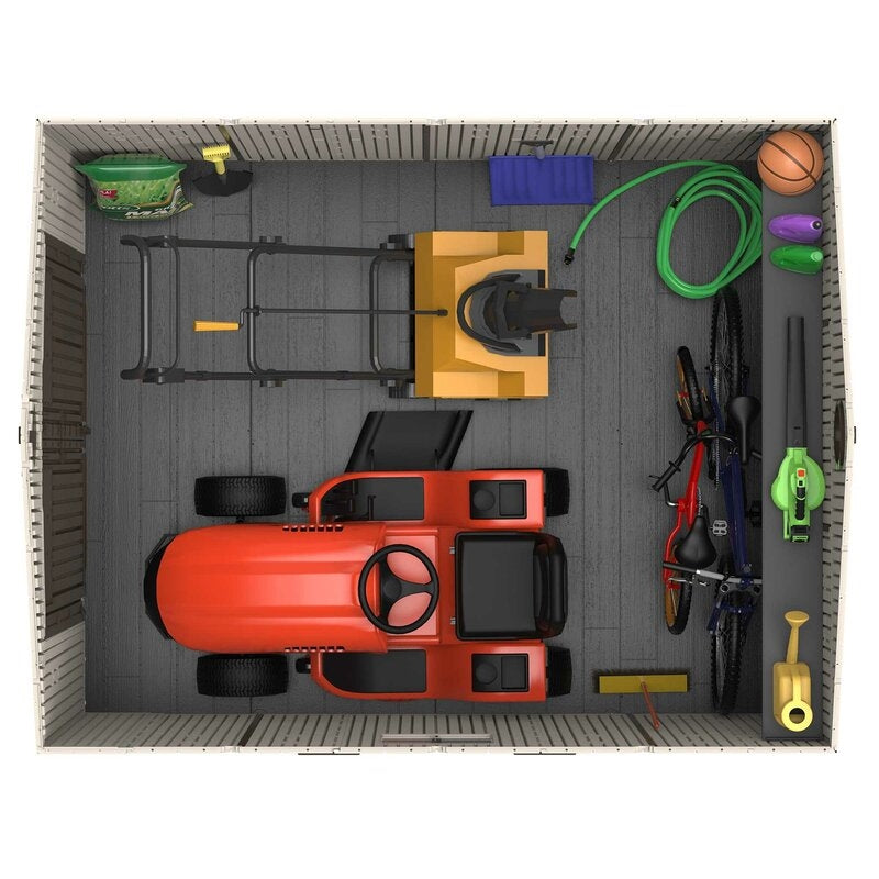 8 Ft. W x 10 Ft. D Plastic Traditional Storage Shed