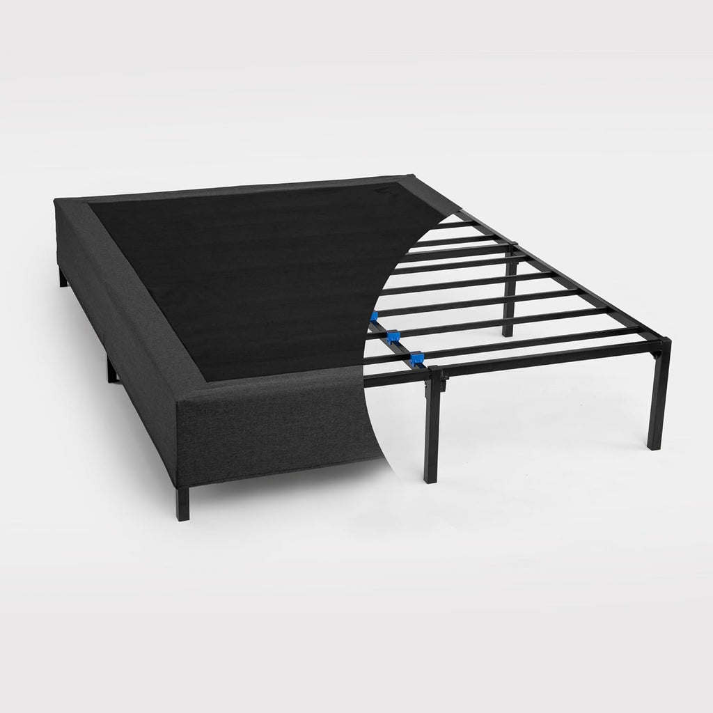 GhostBed Ultimate 11 Inch Memory Foam Mattress with Metal Platform Bed Frame Foundation with Slat Support Bundle - Firm Feel - CertiPUR-US Certified - King