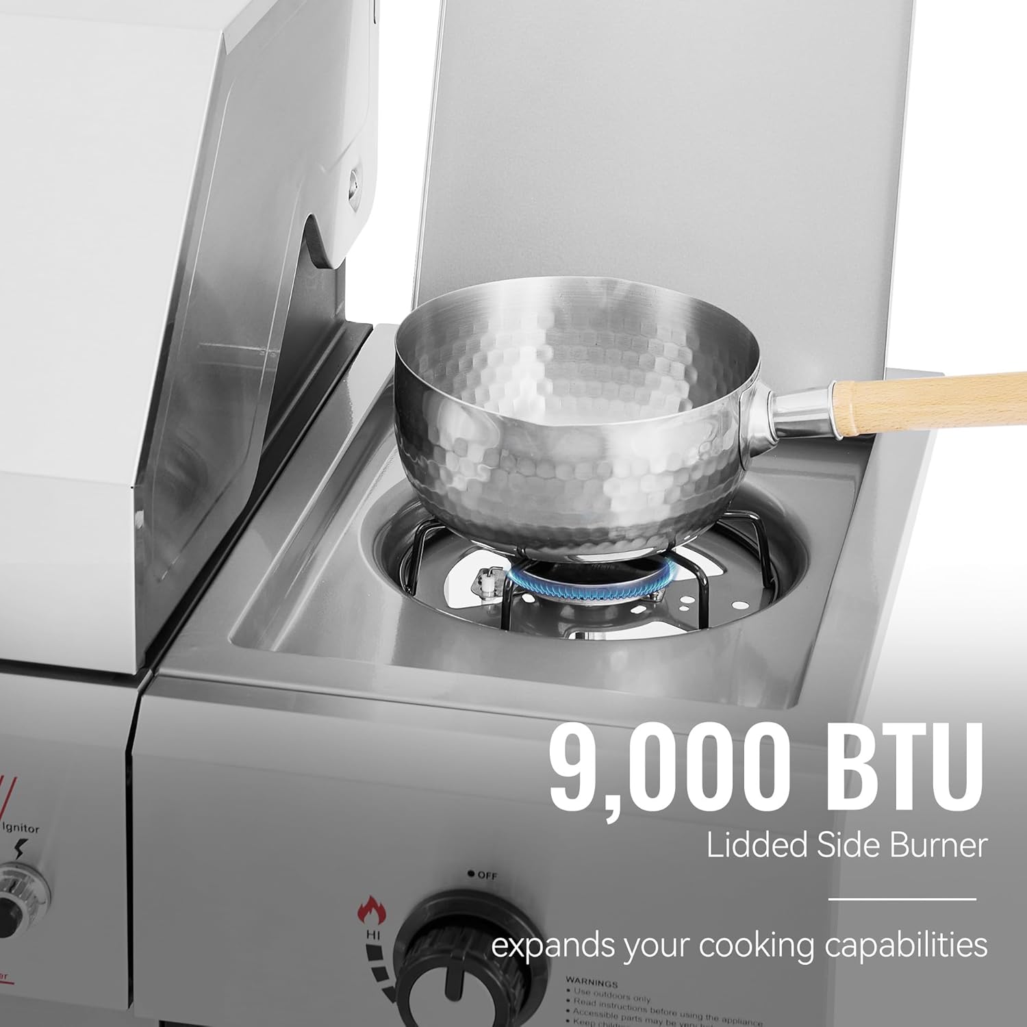 Royal Gourmet GA5401T 5-Burner BBQ Liquid Propane Gas Grill with Side Burner  Stainless Steel 61 000 BTU Output for Patio Garden Picnic Backyard Cooking  Silver