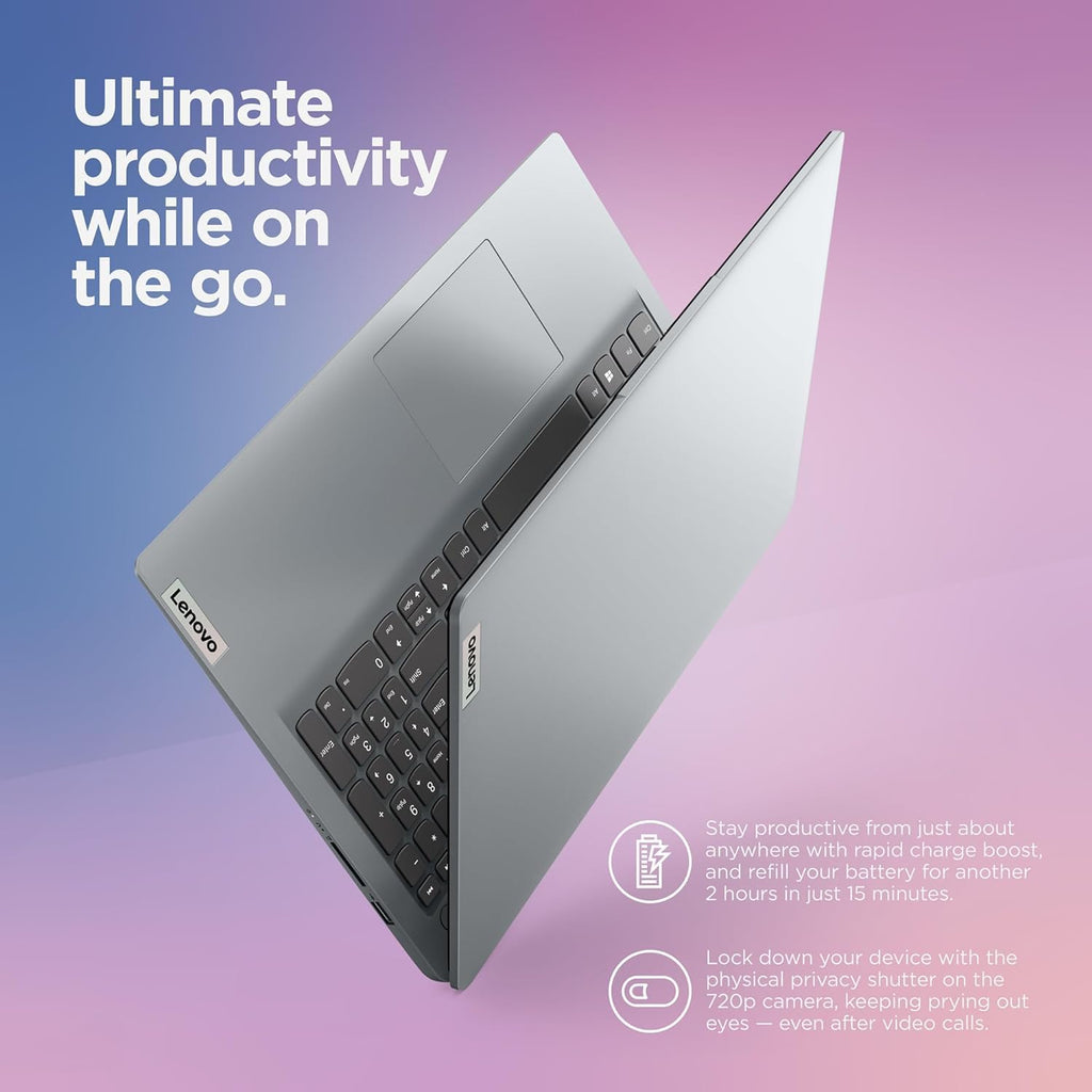 Lenovo IdeaPad 1 Student Laptop  Intel Dual Core Processor  20GB RAM  1TB SSD + 128GB eMMC  15.6" FHD Display  1 Year Office 365  Windows 11 Home  Wi-Fi 6  Webcam  Bluetooth  SD Card Reader  Grey