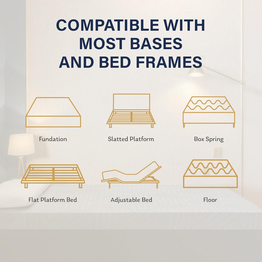 EGOHOME 14 Inch Queen Mattress, Copper Gel Memory Foam Mattress for Pain Relief, Therapeutic Mattress in a Box, CertiPUR-US Certified, Fiberglass Free Medium Mattress, Black