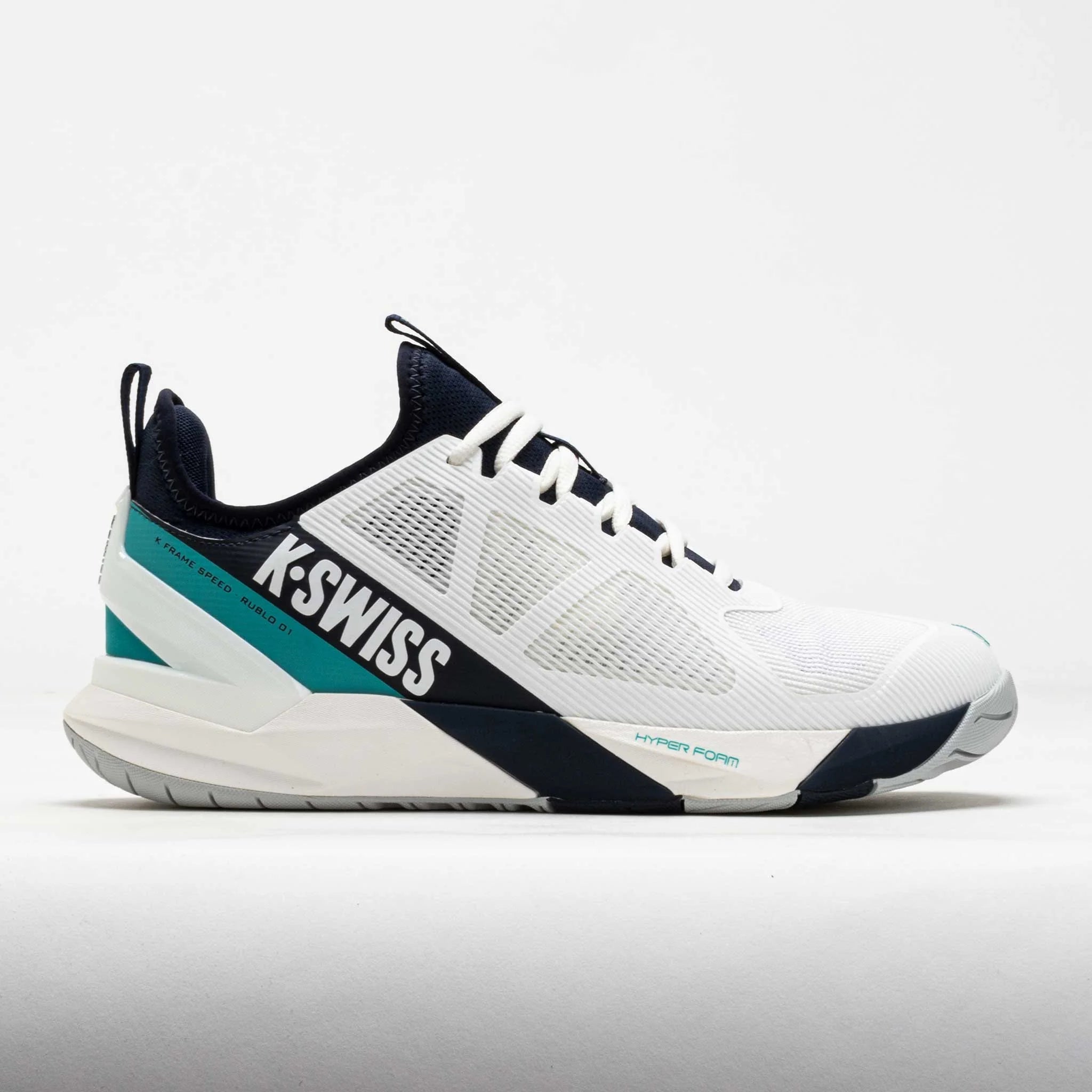K-Swiss K-Frame Speed Rublo Men's Blanc de Blanc/Carbon/Baltic