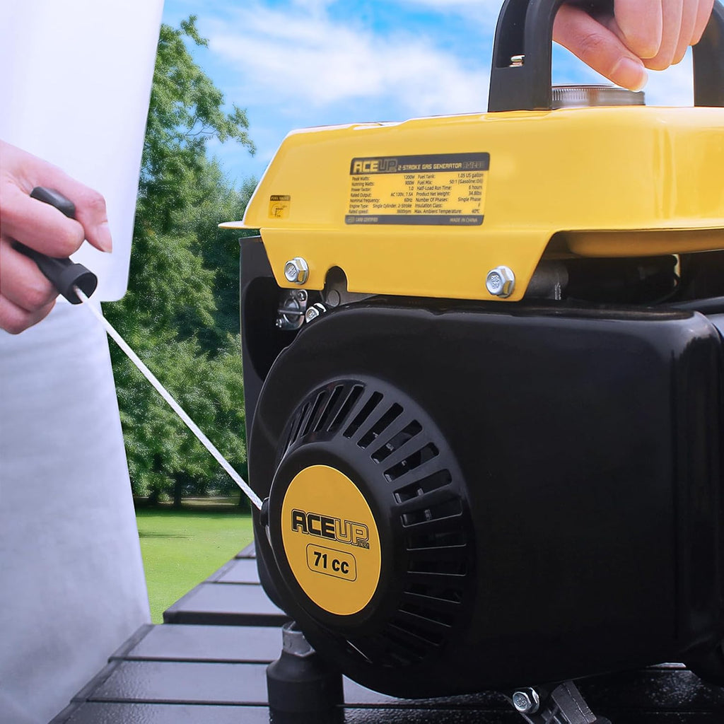 Aceup Energy 1 200W Gas Powered Generator  Small Portable Generator for Home Use Ultralight  EPA & CARB Compliant