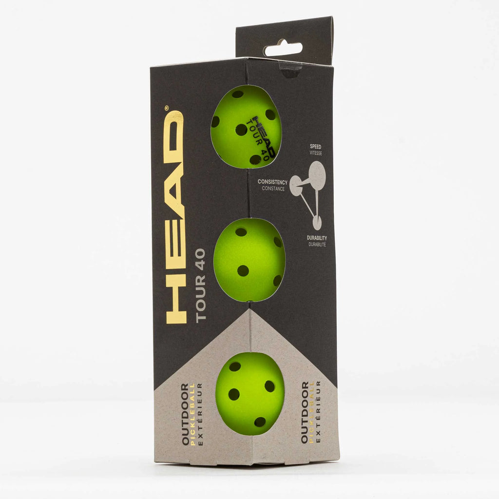 HEAD Tour 40 Outdoor Pickleball 3 Pack