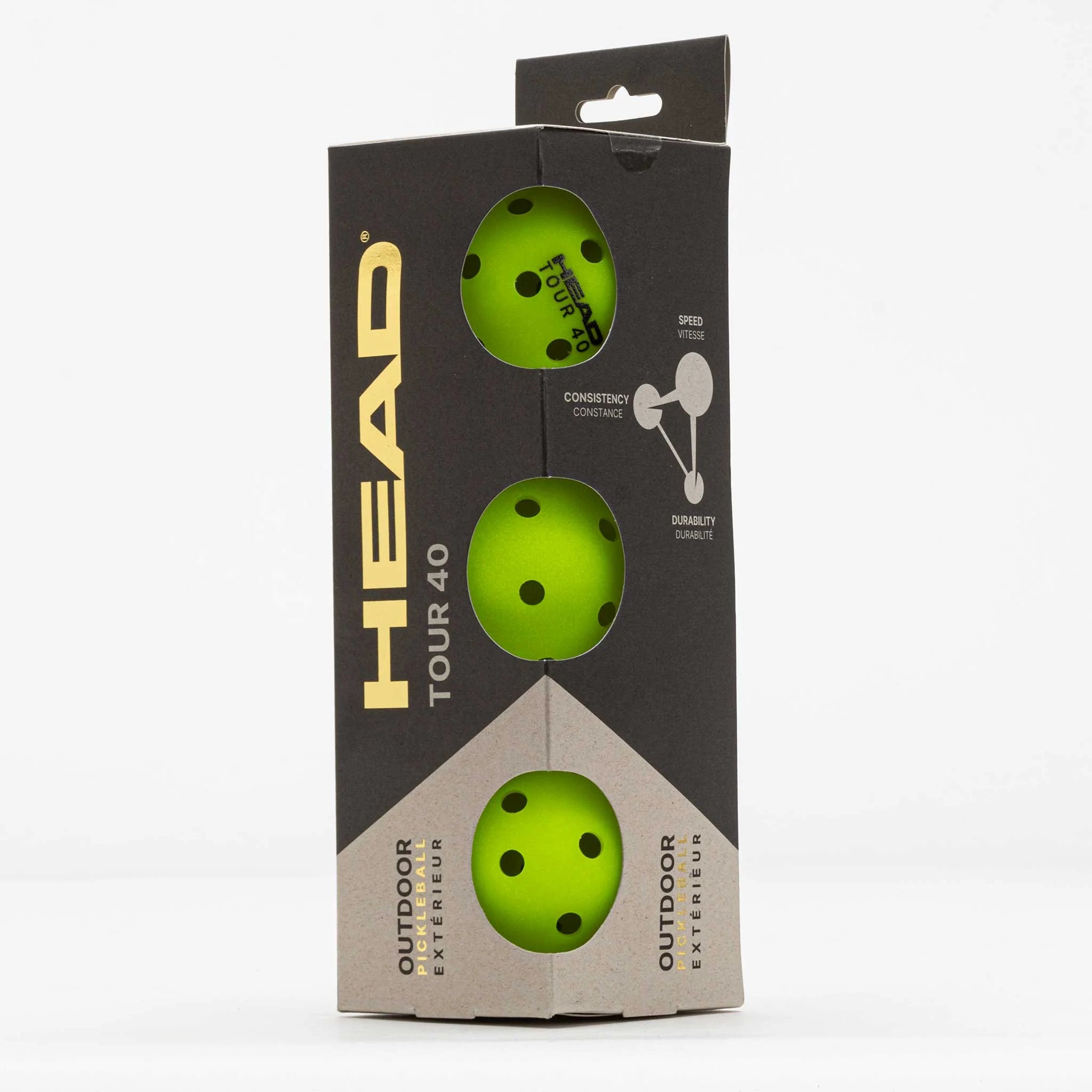 HEAD Tour 40 Outdoor Pickleball 3 Pack