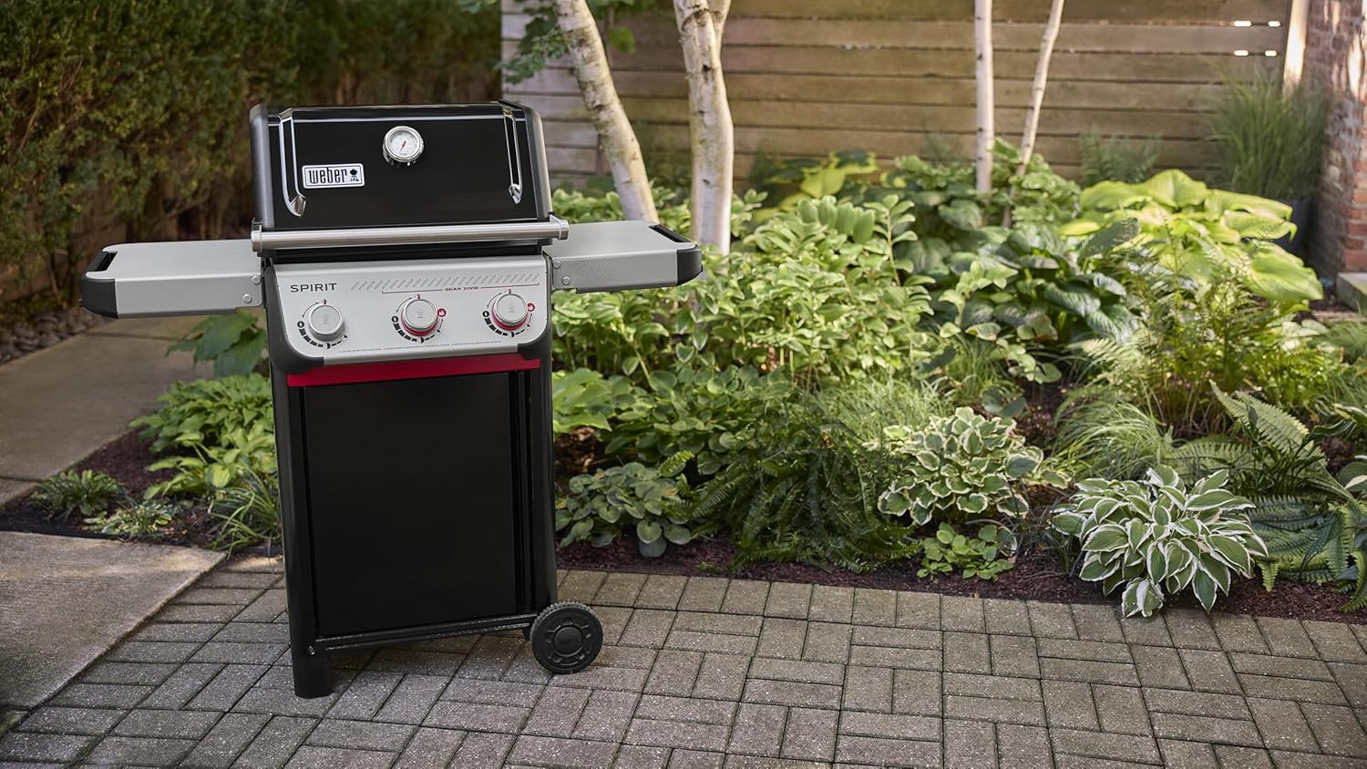 Weber Spirit E-325 Liquid Propane Gas Grill for Outdoor Cooking and BBQ  3 Burners and 2 Boost Burners  Black – Porcelain-Enameled Cast-Iron Grates  Sear Zone