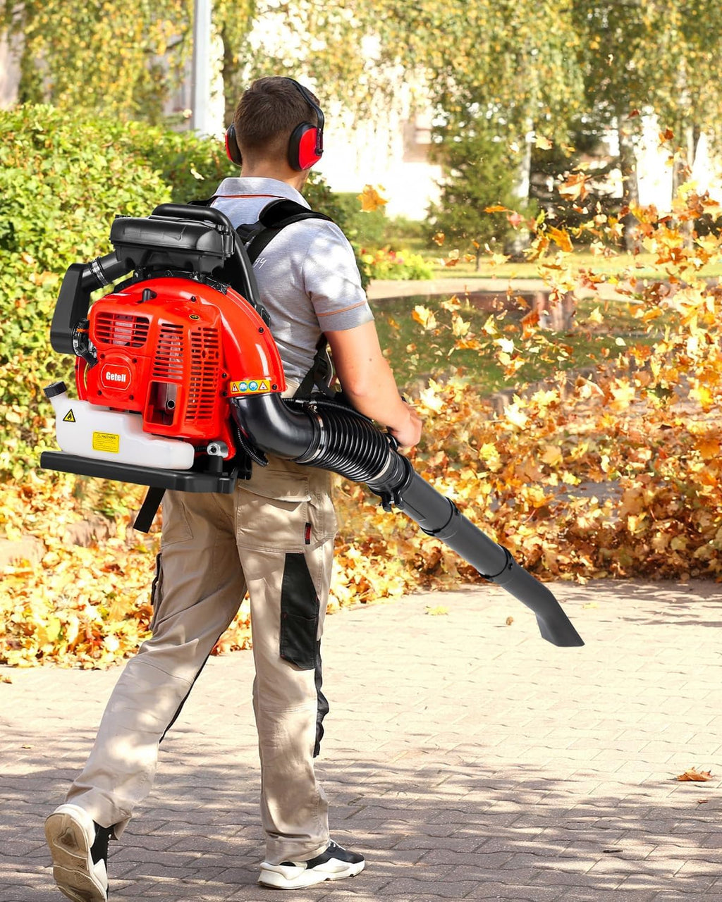 Professional Gas Powered Backpack Leaf Blower – 2-Stroke High-Performance 63CC/665 CFM Blower System with Comfort Design for Complete Property Maintenance (GB657 PRO)