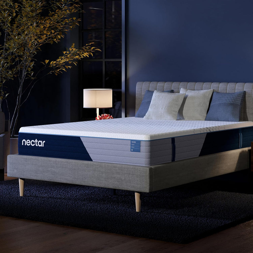Nectar Classic Hybrid 12” King Mattress - Medium Firm - Memory Foam & Innerspring Coils - Cooling Top Layer - Back Pain Relief - Mattress in a Box - 365-Night Trial & Forever Warranty