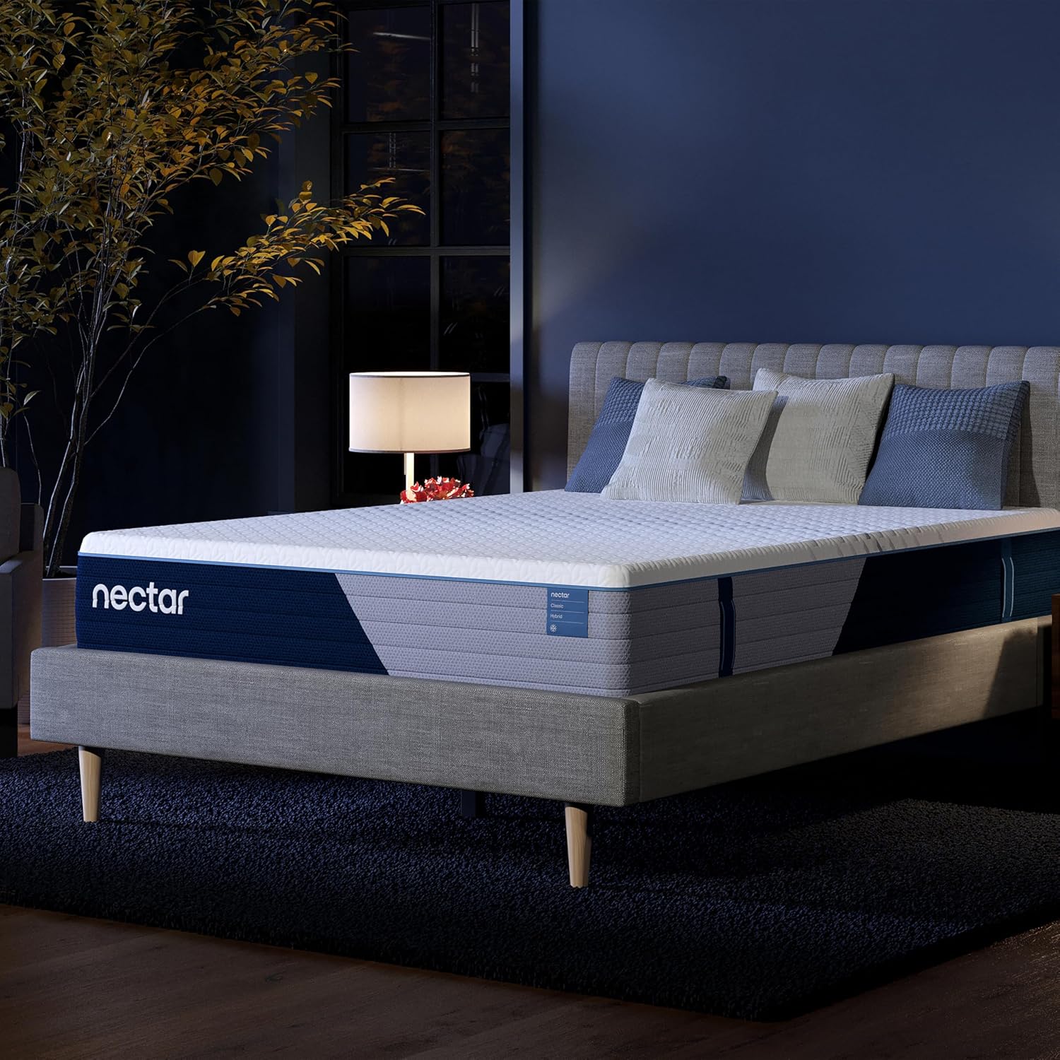 Nectar Classic Hybrid 12” King Mattress - Medium Firm - Memory Foam & Innerspring Coils - Cooling Top Layer - Back Pain Relief - Mattress in a Box - 365-Night Trial & Forever Warranty