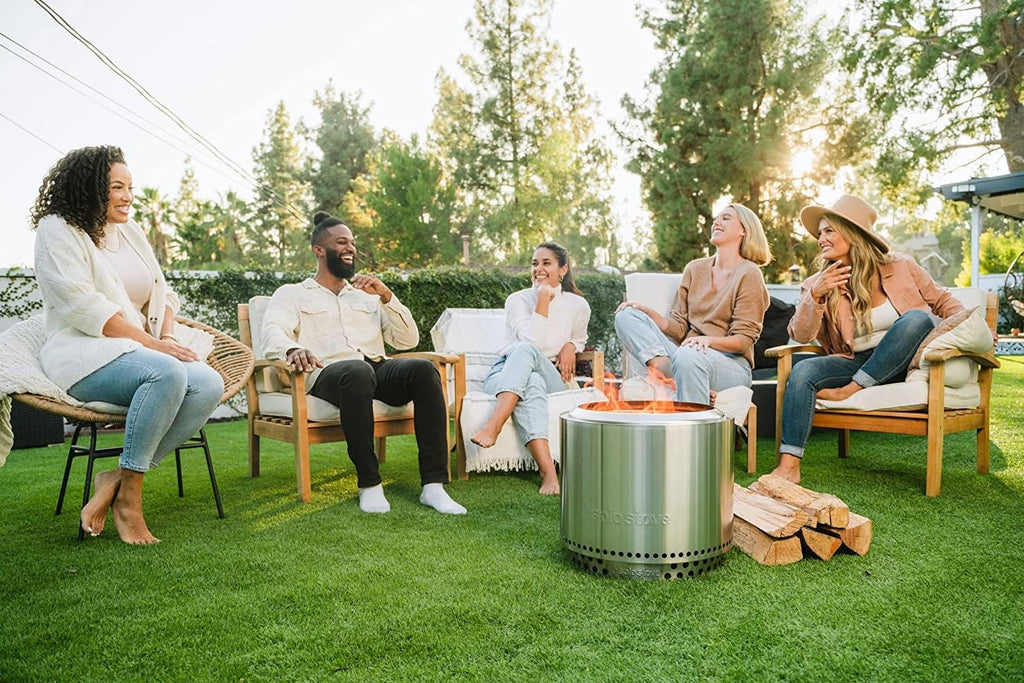 Solo Stove Bonfire with Stand | 19.5" Smokeless Fire Pit  Removable Ash Pan | Portable Stainless Steel Wood Burning Outdoor Fireplace  Ideal for 4–6 People  21.75 lbs