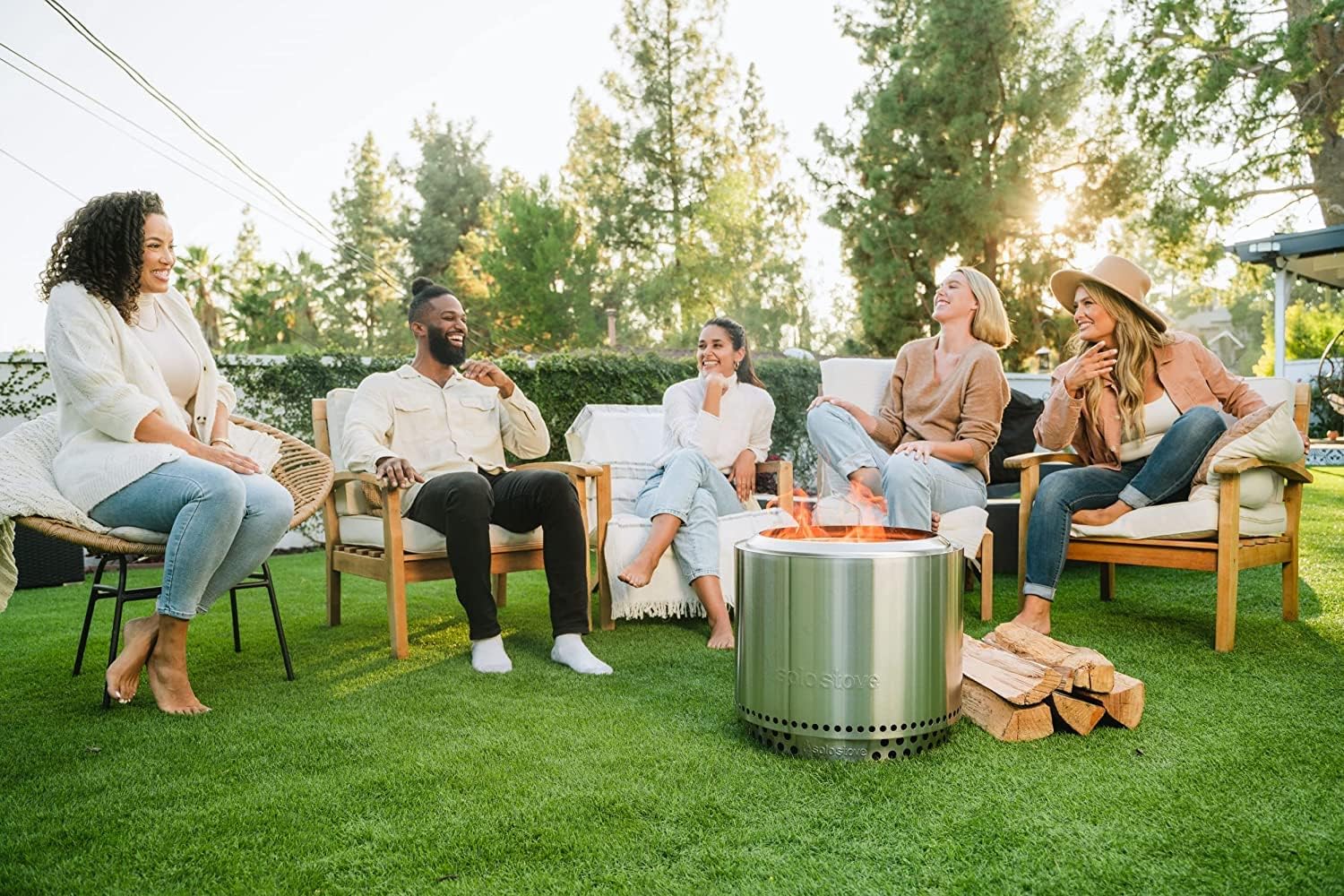 Solo Stove Bonfire with Stand | 19.5" Smokeless Fire Pit  Removable Ash Pan | Portable Stainless Steel Wood Burning Outdoor Fireplace  Ideal for 4–6 People  21.75 lbs