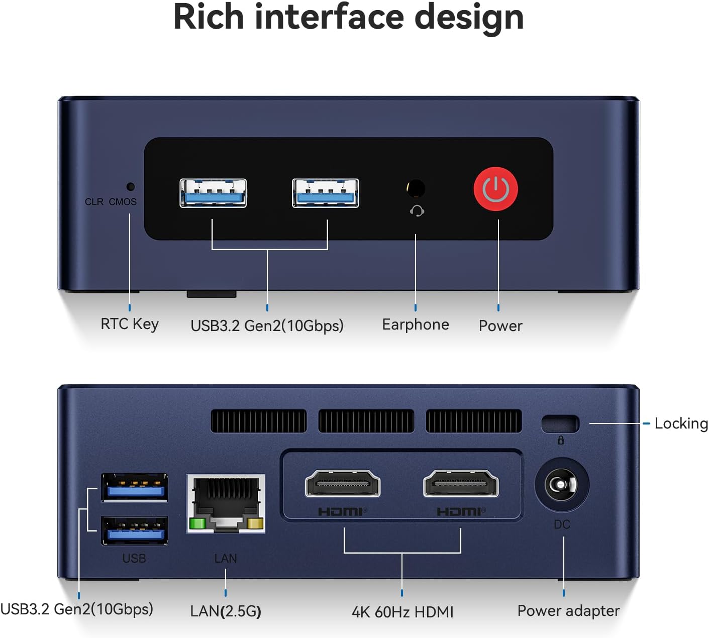 Beelink Mini PC  Mini S12 Mini Computer 12th Quad-Core N95  Desktop Computers 16G DDR4 RAM 500 SSD  Small PC 4K UHD Dual HDMI  Dual WiFi 2.5Gbps/BT4.0 for Office/Home/HTPC/W11 Home