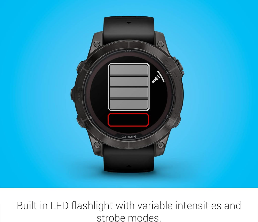 Garmin fēnix 7 Pro Sapphire Solar  Multisport GPS Smartwatch  Built-in Flashlight  Solar Charging Capability  Black  47 mm (Renewed)