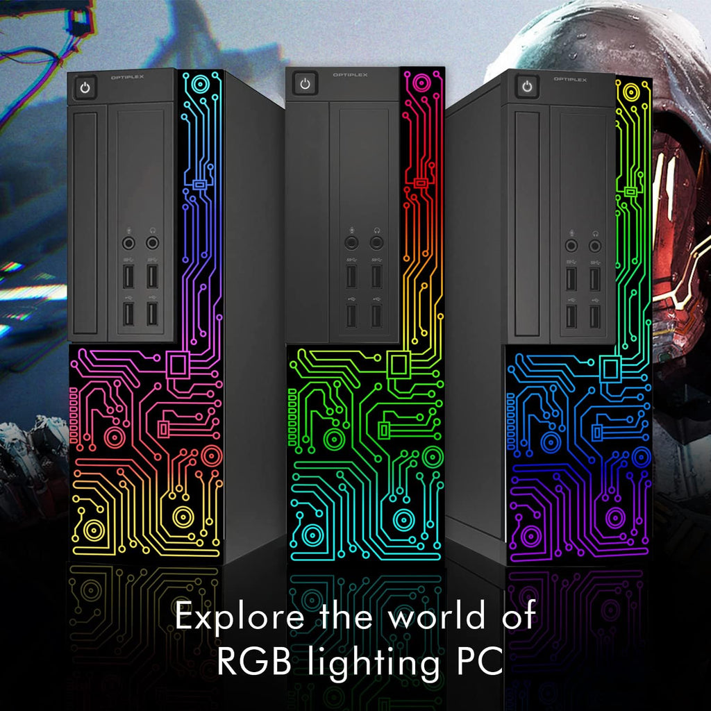 Dell Gaming OptiPlex Desktop RGB Computer PC  Intel Core i7  GeForce GT 1030 2GB GDDR5  16GB RAM  512GB SSD  24 Inch HDMI Monitor  Keyboard Mouse and Headset  WiFi  Windows 11 Pro (Renewed)
