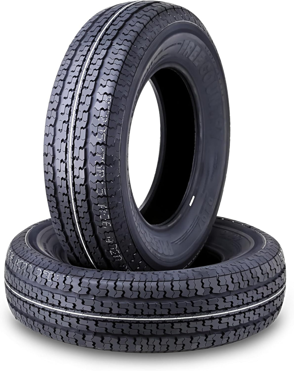 set of 4 Heavy Duty Trailer Tires ST205/75R15 205 75 15 10-Ply Load Range E Steel Belted Radial w/Scuff Guard