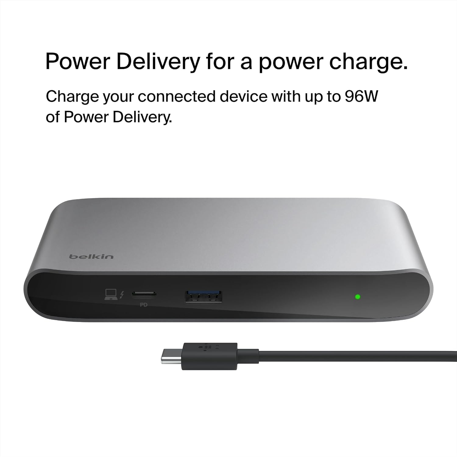 Belkin Connect Thunderbolt 4 Docking Station  5-in-1 USB-C Multiport Core Hub w/ 96W Power Delivery for Mac  Windows  Single 8K or Dual 4K Display  Thunderbolt 4 Cable & Power Supply Included