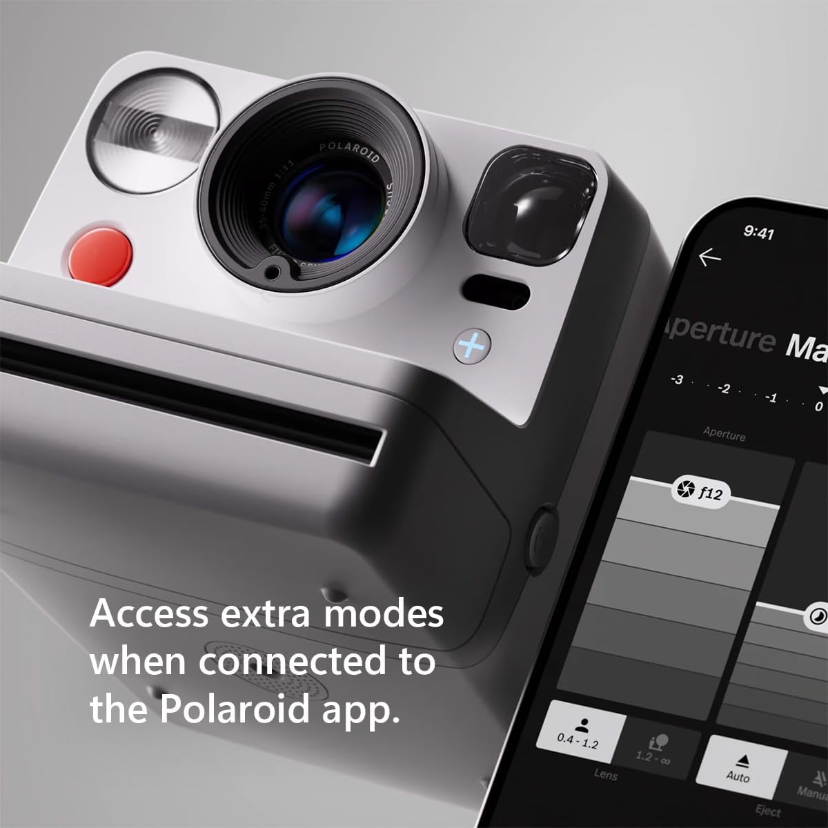 Polaroid Now+ 3rd Generation I-Type Instant Film Camera  Black - Bluetooth Connected App Controlled with 16 Color Film Photos  Signature Series EVA Hardcase Case and Power Bundle