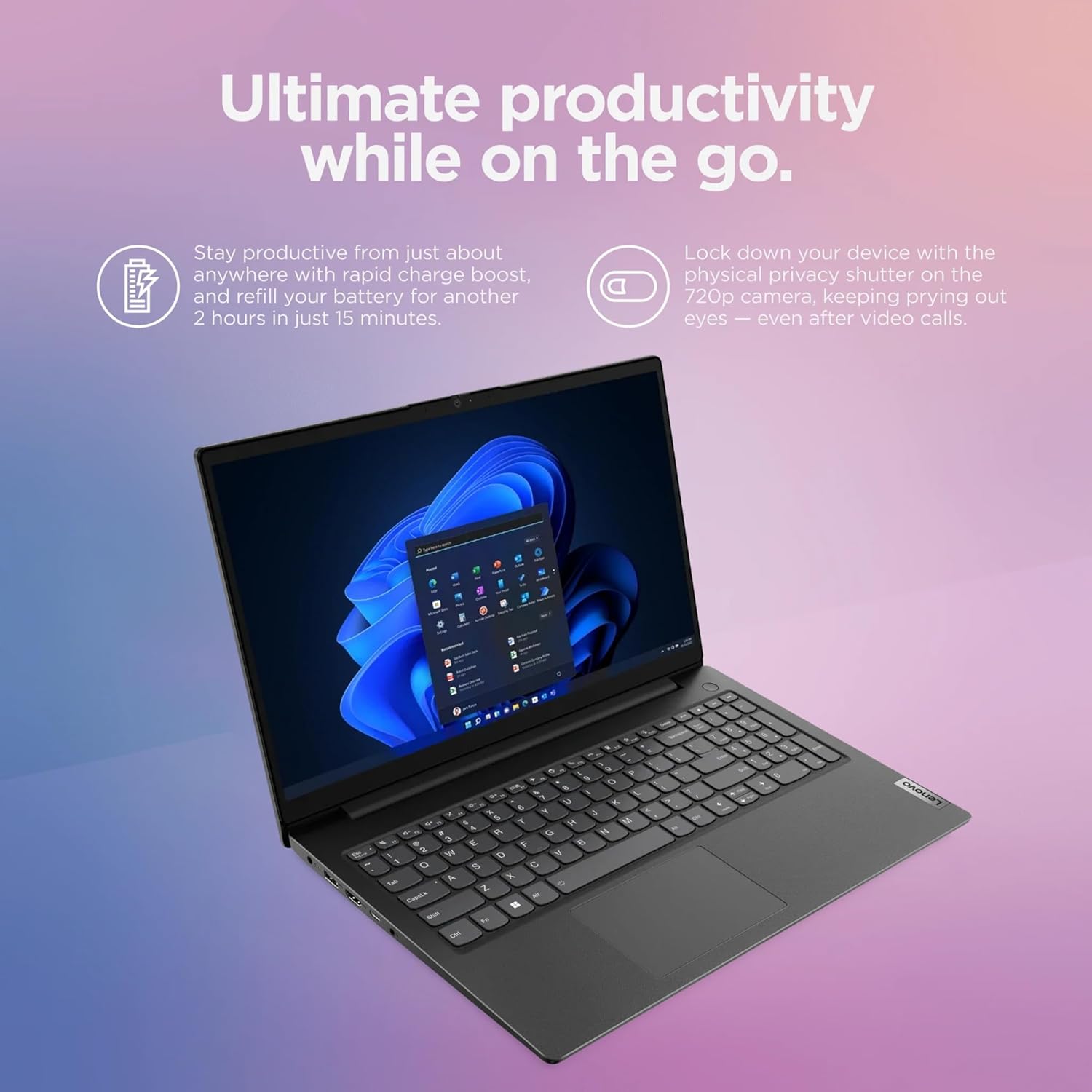 Lenovo V15 Business Laptop Premium  15.6” FHD Display  Lifetime MS Office  8-Core AMD Ryzen 7 7730U  24GB RAM  1TB Storage (512GB SSD + 500GB Ext)  Wi-Fi 6  RJ-45 NumPad  MarxsolAccessory  Win 11 Pro