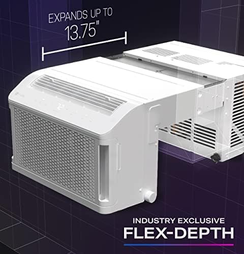 GE Profile ClearView Inverter Window Air Conditioner Unit, 12,200 BTU, Energy Efficient Cooling up to 550 sq ft., Ultra Quiet, SMART Home Capable, Includes Remote, White