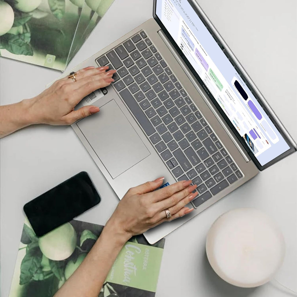 HP 15.6" Business Laptop Computer with Microsoft 365 • 2026 Edition • Copilot AI • Intel 4-Core N100 CPU • 1.1TB Storage (1TB OneDrive + 128GB UFS) • Windows 11 • w/o Mouse