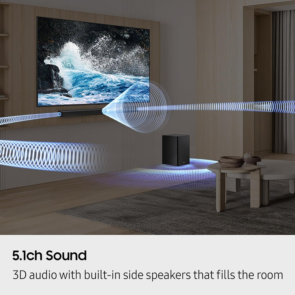 Samsung QN55S90FAFXZA 55 Inch 4K OLED Smart TV with a HW-B750F B Series Soundbar 5.1 Ch and Subwoofer (2025)