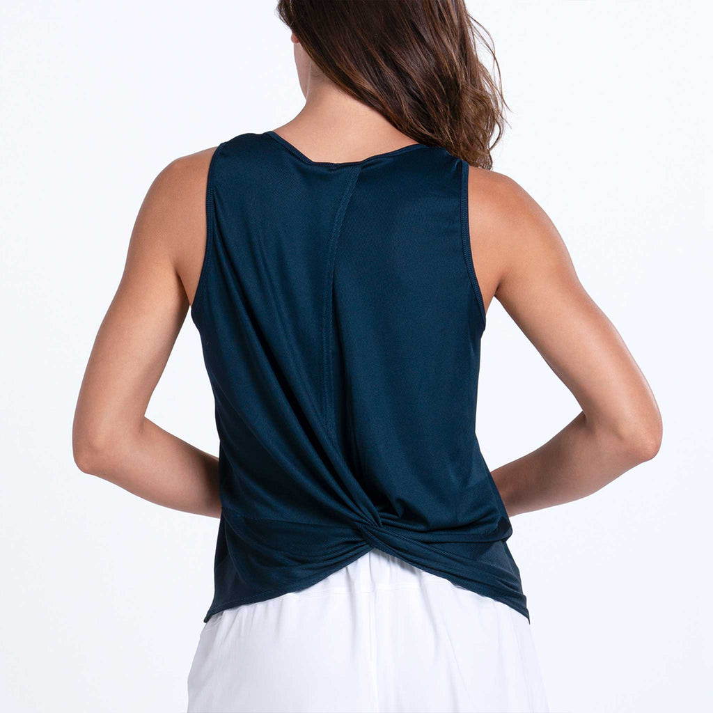 Lucky In Love Twist Back Rib Tank Women's