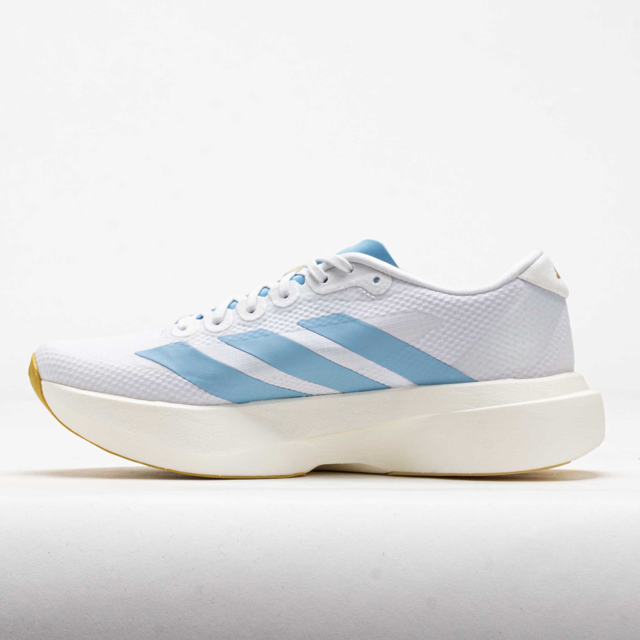 adidas Adizero EVO SL Women's White/Clear Blue/Matte Gold