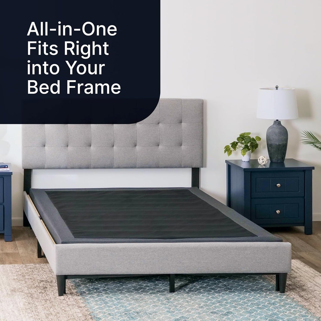 GhostBed Ultimate 11 Inch Memory Foam Mattress with Metal Platform Bed Frame Foundation with Slat Support Bundle - Firm Feel - CertiPUR-US Certified - King