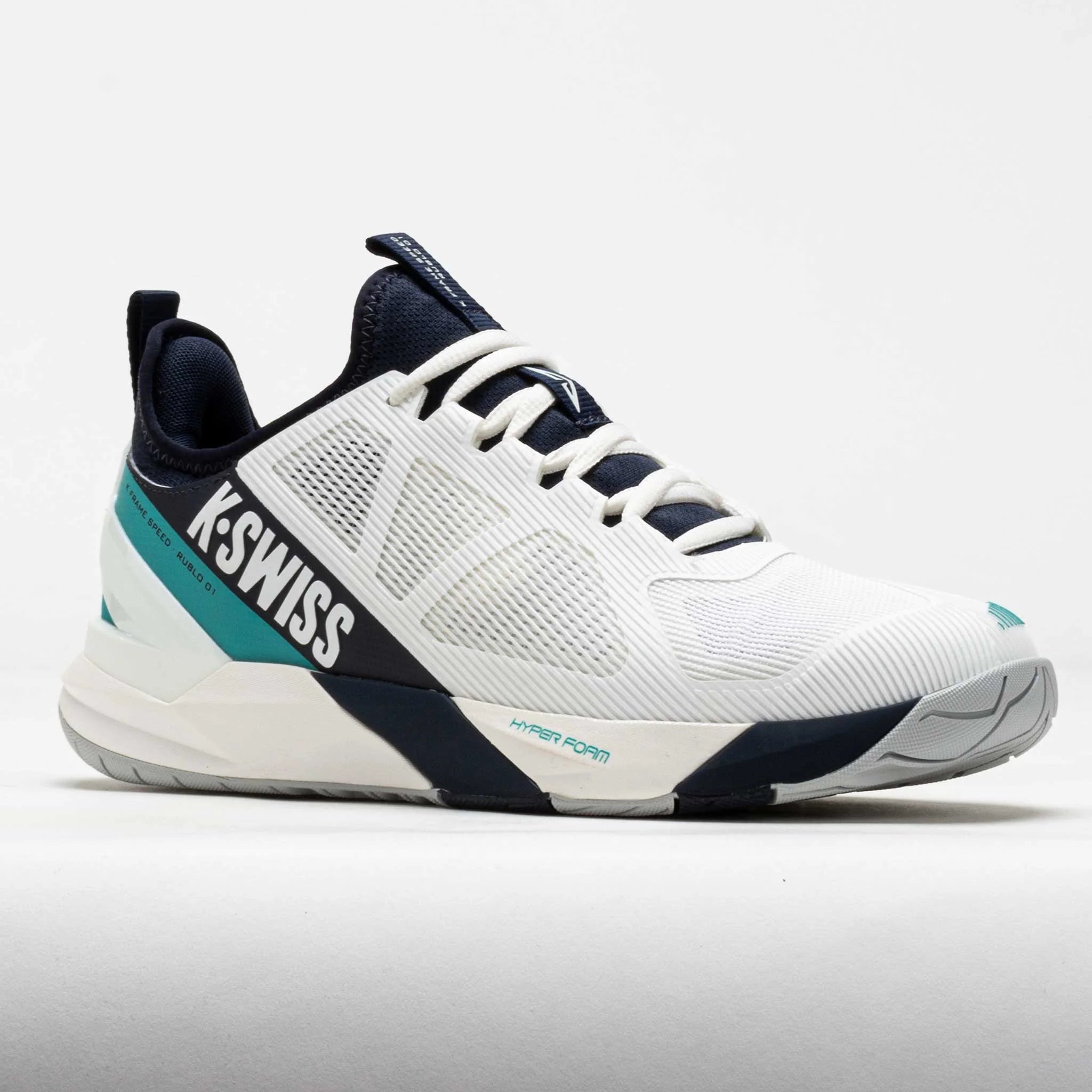K-Swiss K-Frame Speed Rublo Men's Blanc de Blanc/Carbon/Baltic