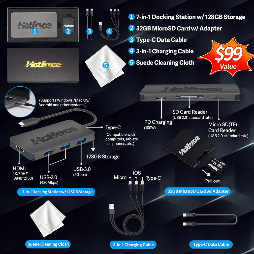 Lenovo Ideapad 3 15.6" FHD Chromebook  Intel Celeron N4500  4GB RAM  224GB Storage (64GB SSD+160GB Docking Station Set)  ‎Intel UHD Graphics  Full Size Keyboard  Chrome OS  Artic Gray