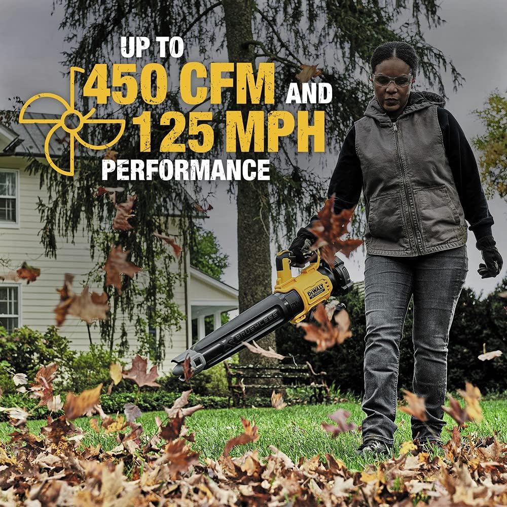 DEWALT 20V MAX* XR Leaf Blower  Cordless  Handheld  125-MPH  450-CFM (Tool Only-Battery & Charger not Included) (DCBL722B)